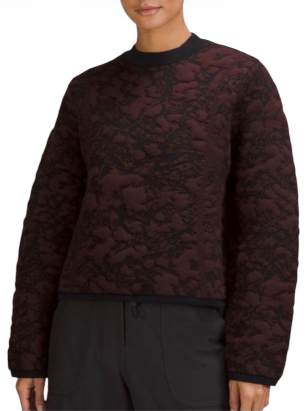 LULULEMON Athletica Jaquard Multi-Texture Crew Neck Sweater